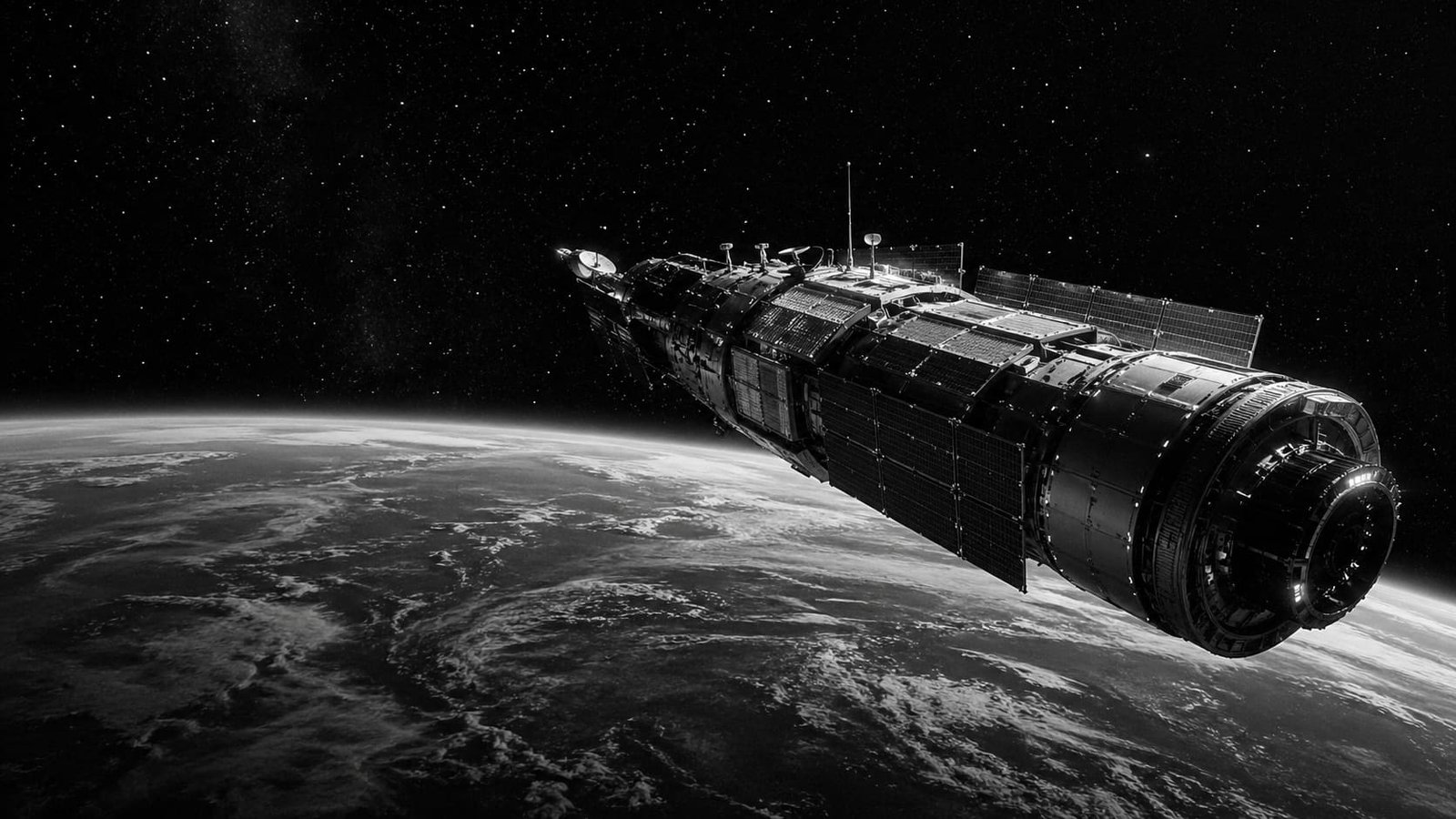 Orbital data-center spacecraft above Earth